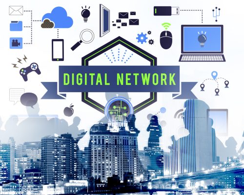 Digital Network Computer Connection Server LAN Concept